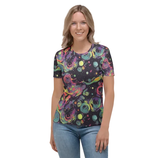 Psychedelic Drift on a Women's Crew Neck T-Shirt