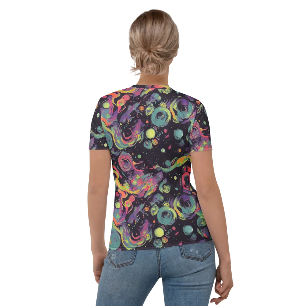 Psychedelic Drift on Women's Crew Neck T-Shirt — Back