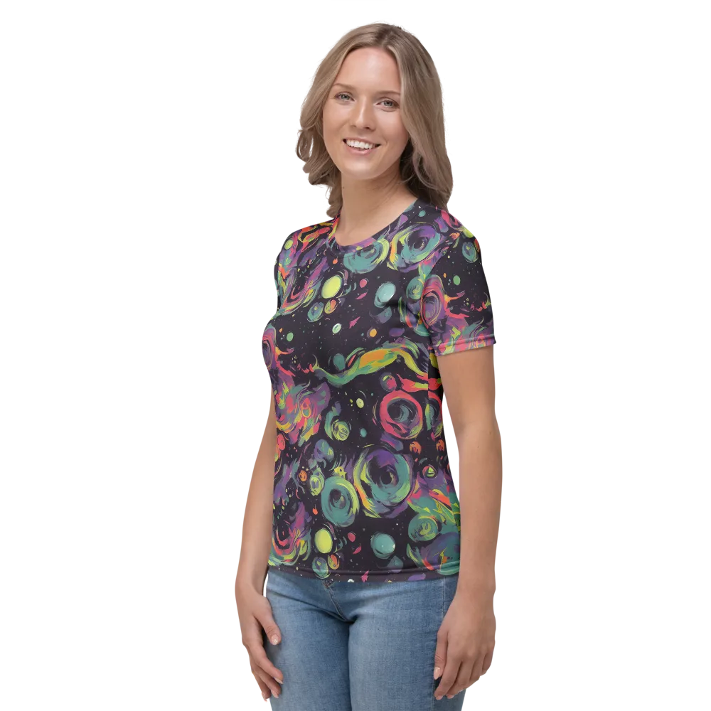 Psychedelic Drift on Women's Crew Neck T-Shirt — Left