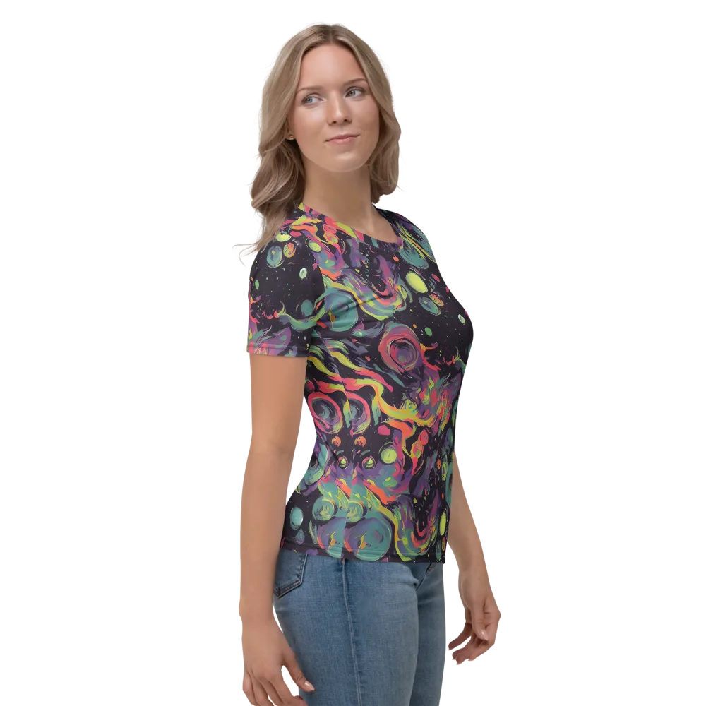 Psychedelic Drift on Women's Crew Neck T-Shirt — Right