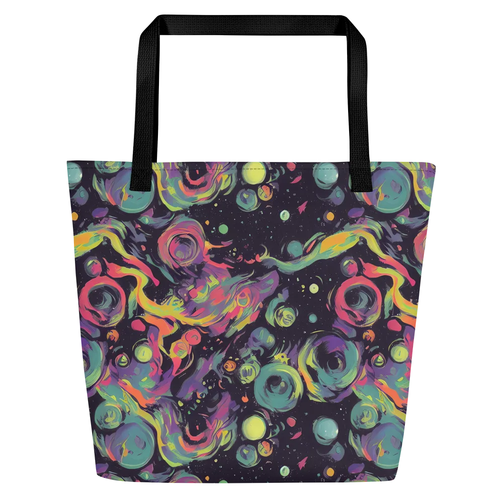 Psychedelic Drift on Large Tote Bag W/ Pocket — Front