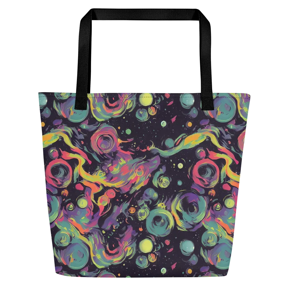 Psychedelic Drift on Large Tote Bag W/ Pocket — Front