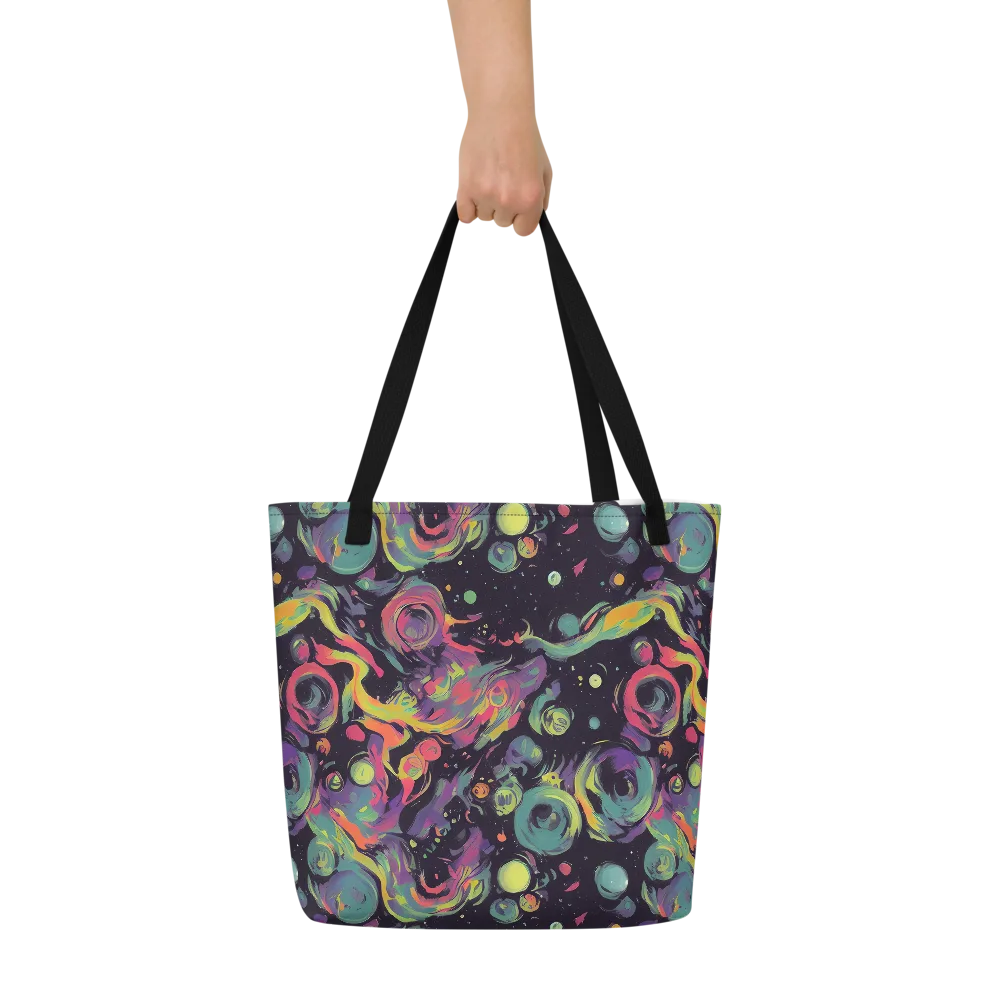 Psychedelic Drift on Large Tote Bag W/ Pocket — Front