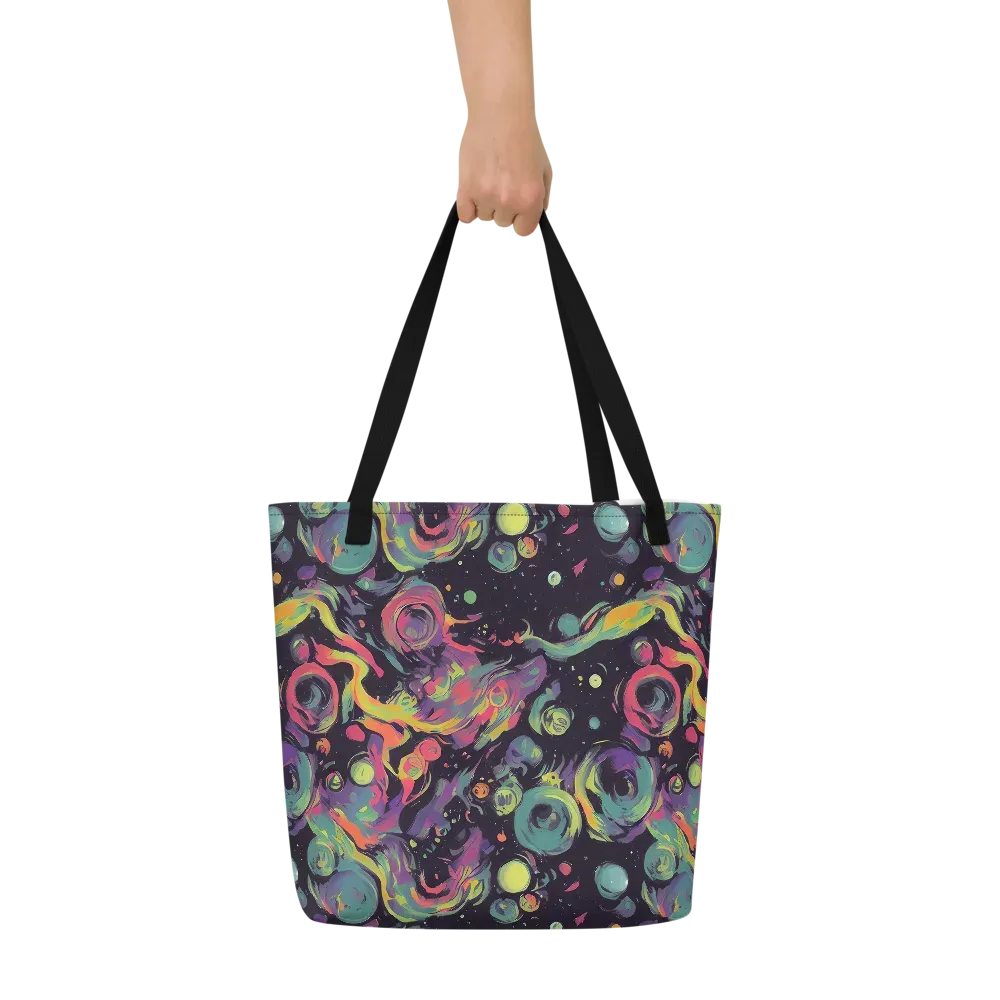 Psychedelic Drift on Large Tote Bag W/ Pocket — Front