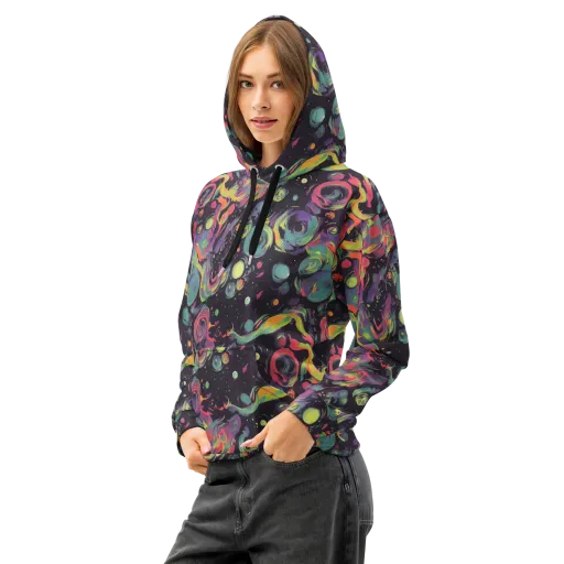 Psychedelic Drift on a Cotton Hoodie