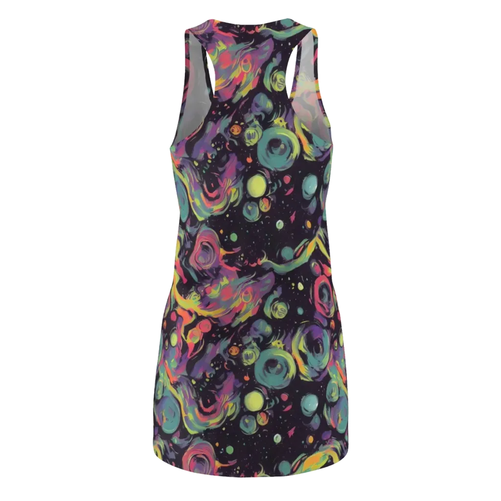 Psychedelic Drift on Racerback Dress — Back