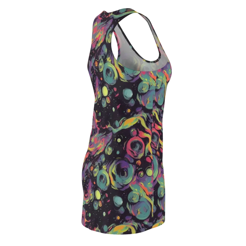 Psychedelic Drift on Racerback Dress — Back Side