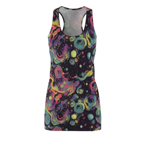 Psychedelic Drift on a Racerback Dress