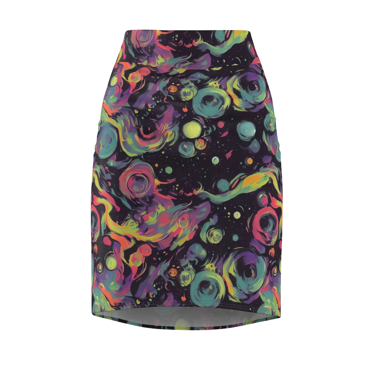 Psychedelic Drift on Pencil Skirt — Front