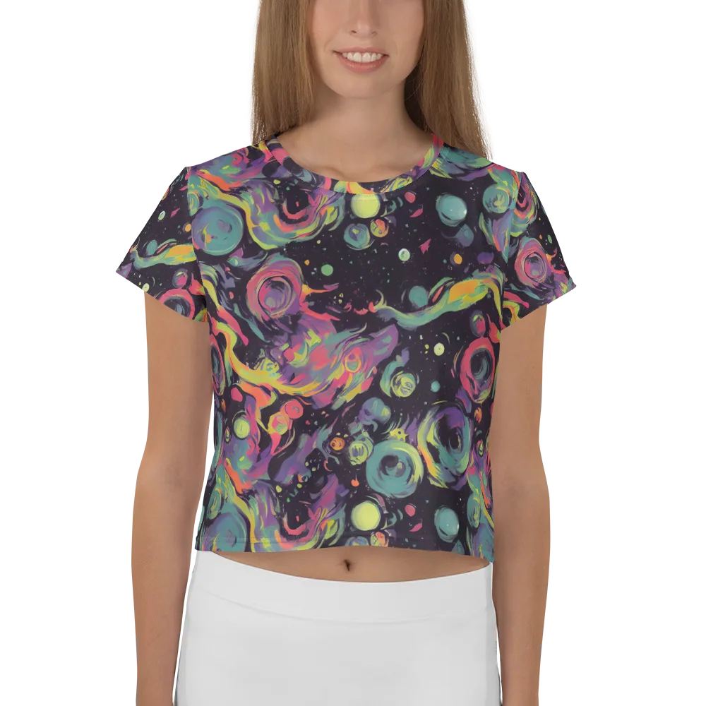 Psychedelic Drift on Crop Tee — Front
