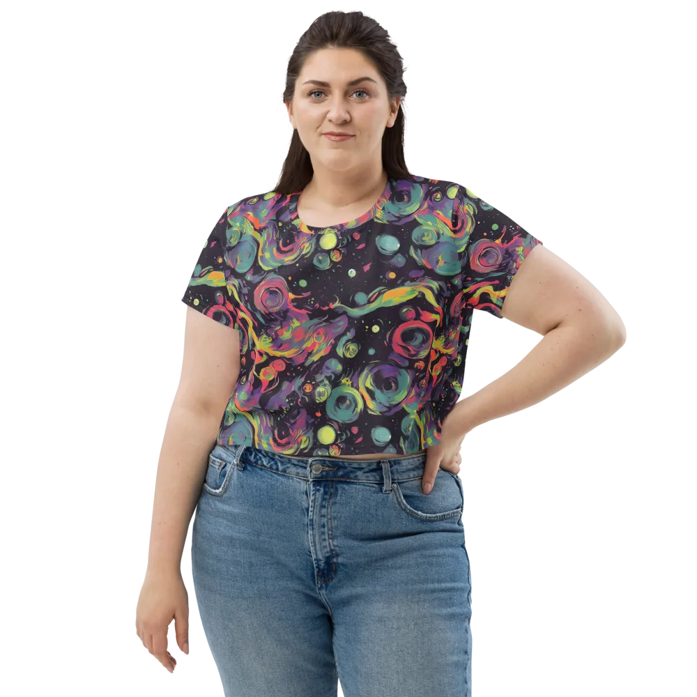 Psychedelic Drift on Crop Tee — Front
