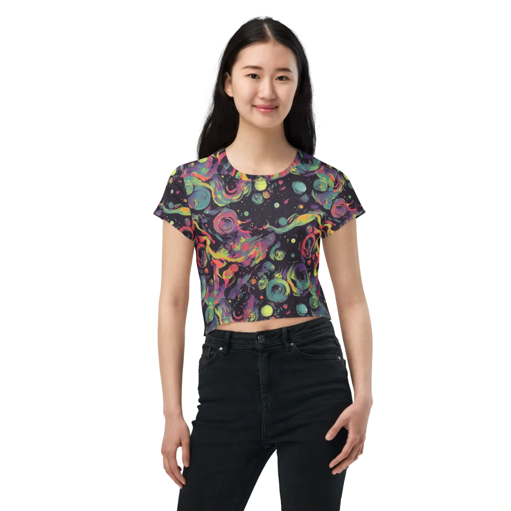 Psychedelic Drift on Crop Tee — Front