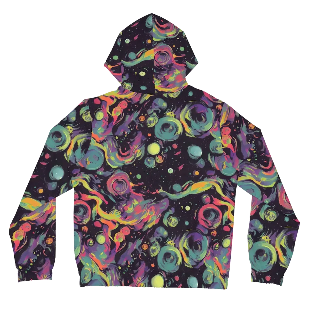 Psychedelic Drift on Women's Full-Zip Hoodie — Back