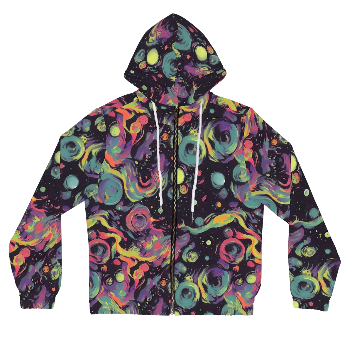 Psychedelic Drift on Women's Full-Zip Hoodie — Front