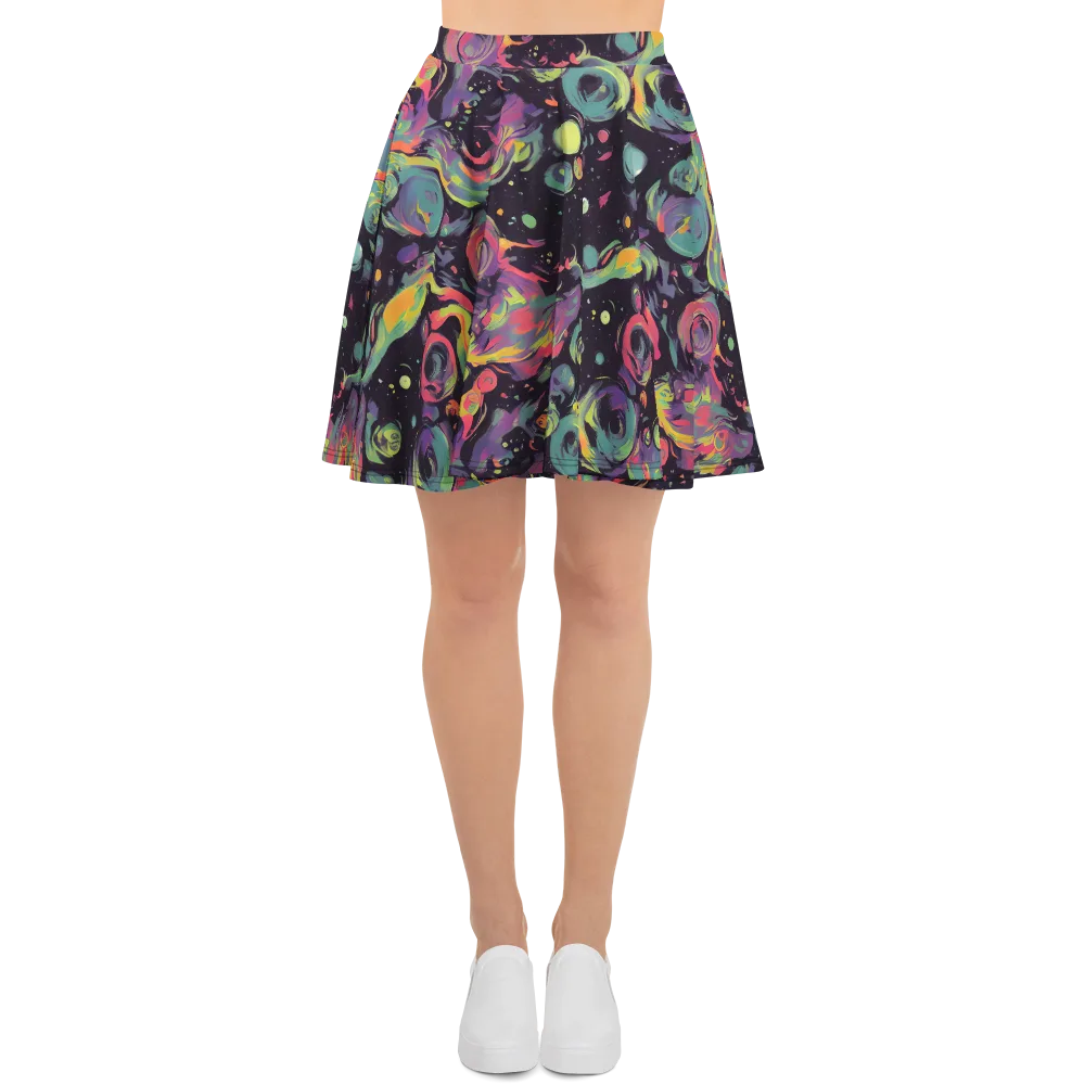 Psychedelic Drift on Skater Skirt — Front