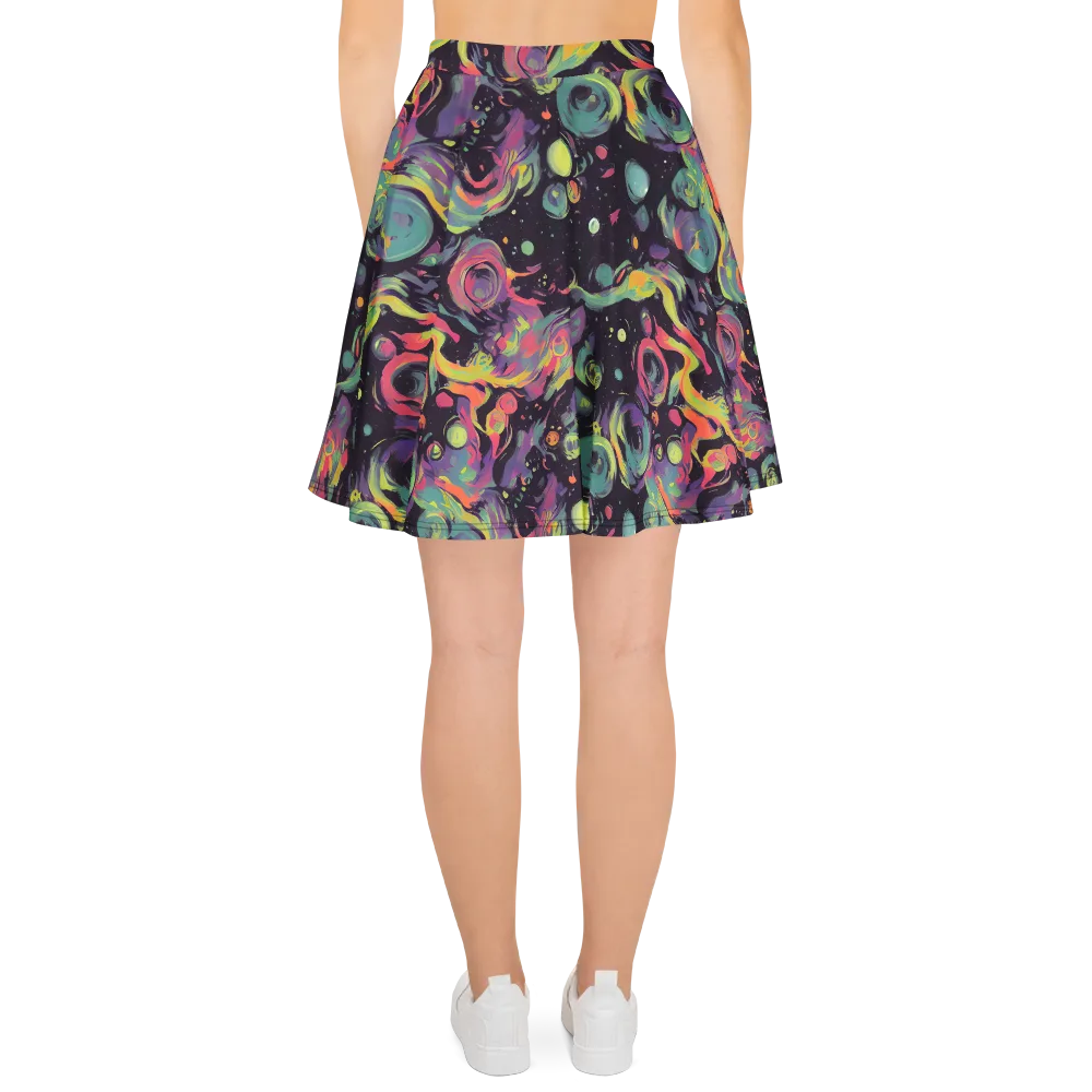 Psychedelic Drift on Skater Skirt — Back