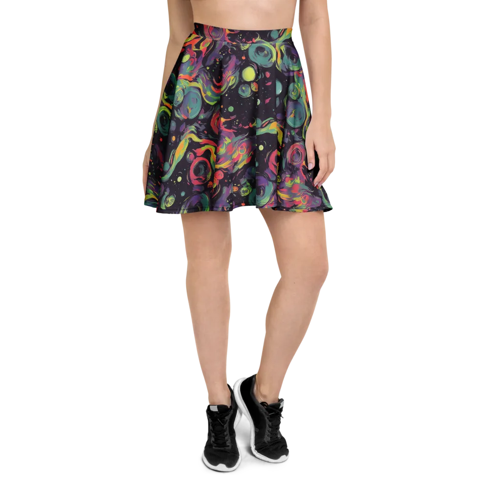 Psychedelic Drift on Skater Skirt — Front