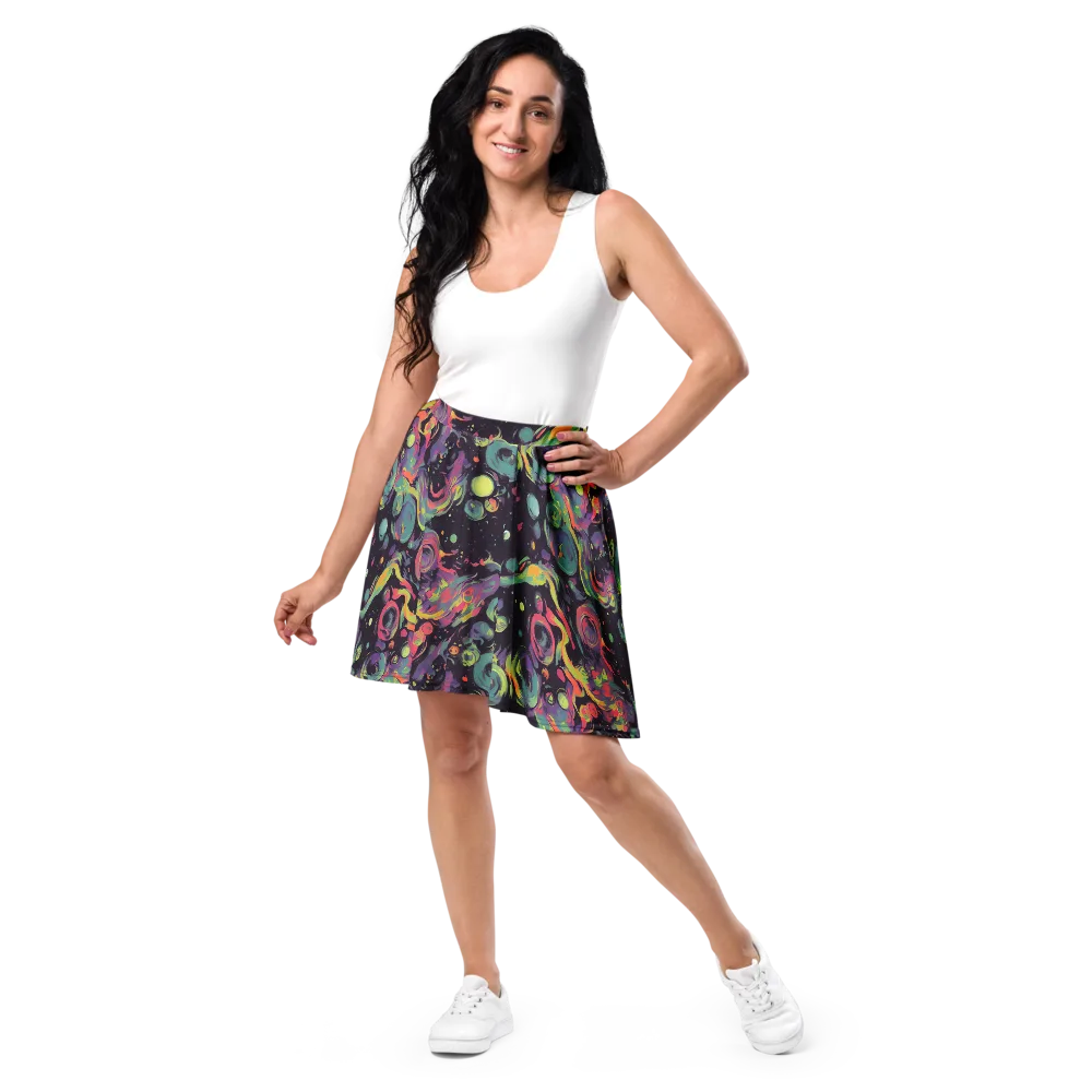 Psychedelic Drift on Skater Skirt — Front