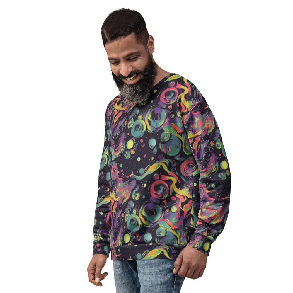 Psychedelic Drift on Sweatshirt — Left Front