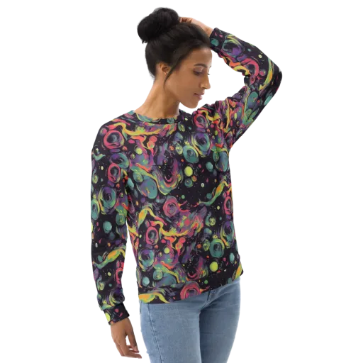 Psychedelic Drift on a Sweatshirt