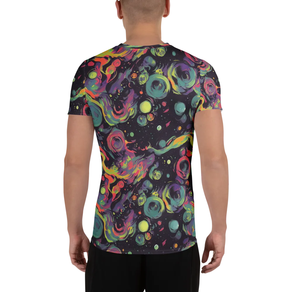 Psychedelic Drift on Men's Athletic T-Shirt — Back