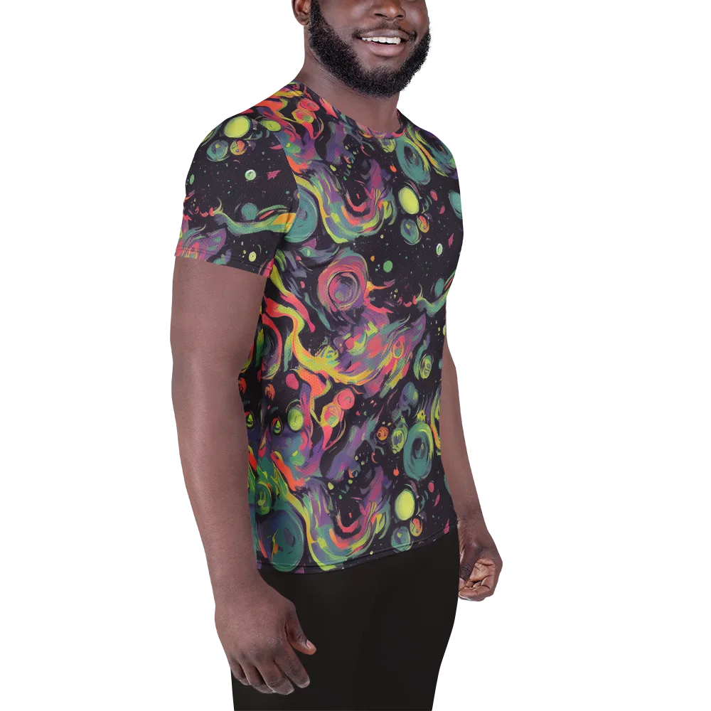 Psychedelic Drift on Men's Athletic T-Shirt — Right