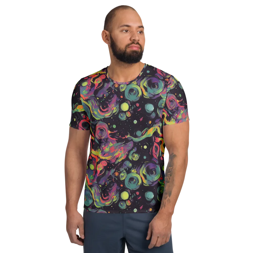 Psychedelic Drift on Men's Athletic T-Shirt — Front