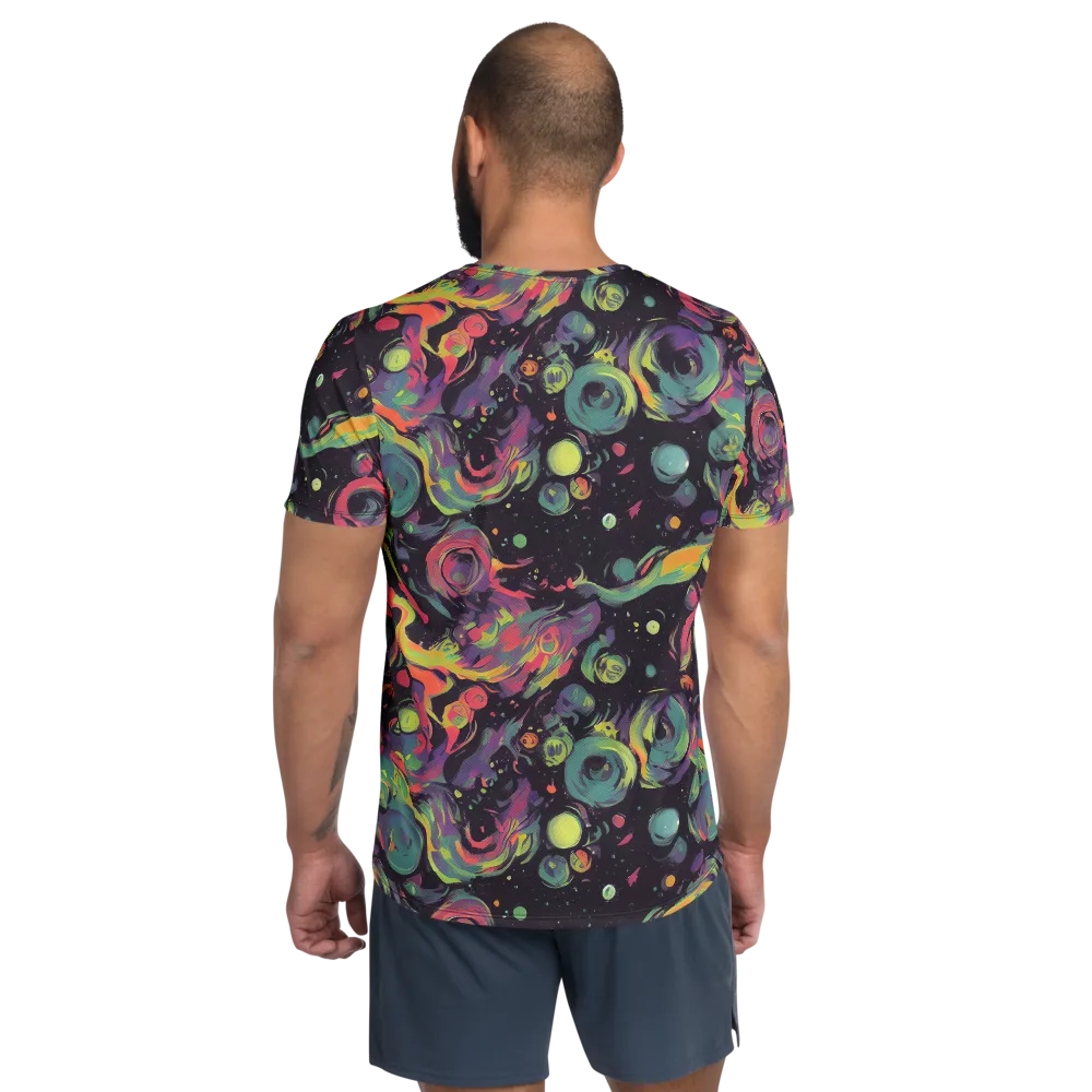 Psychedelic Drift on Men's Athletic T-Shirt — Back