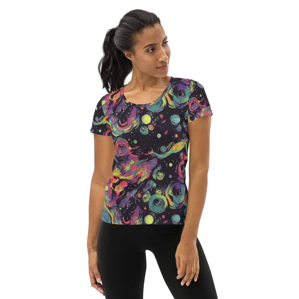 Psychedelic Drift on Women's Athletic T-Shirt — Front