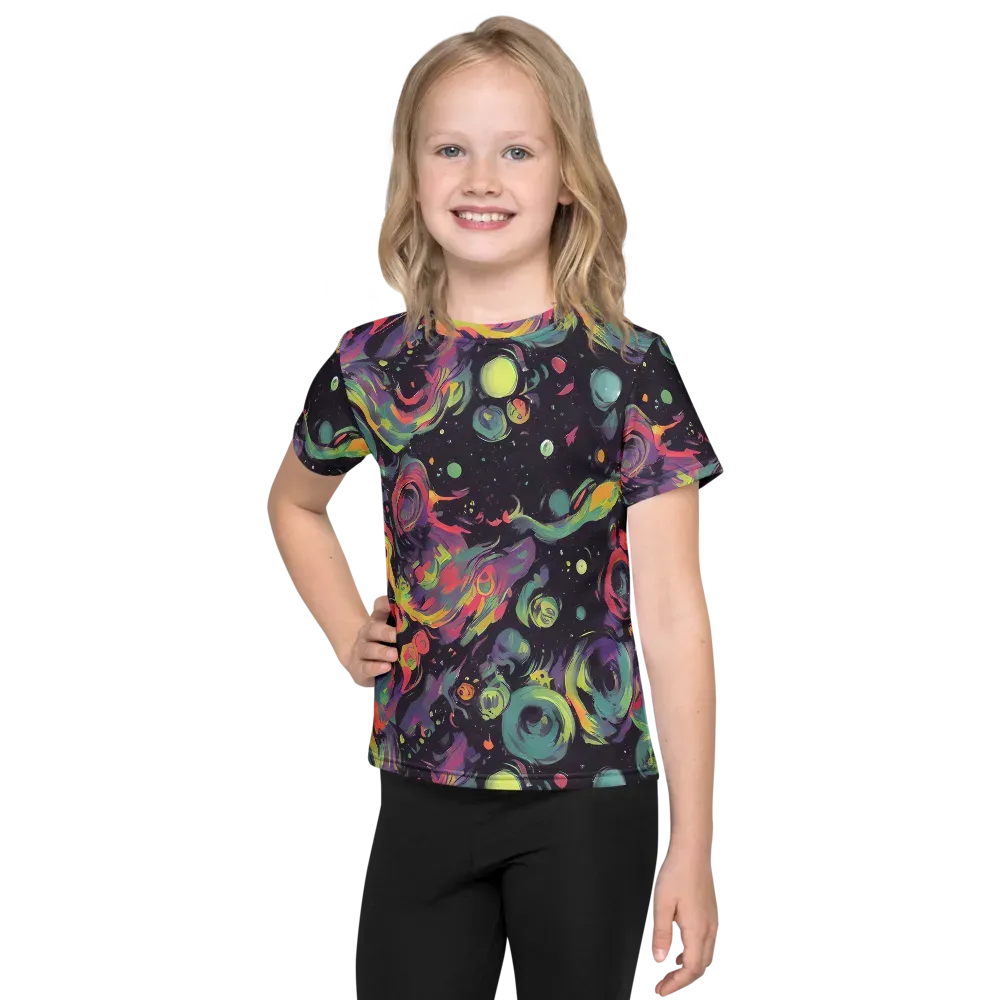 Psychedelic Drift on Kids Crew Neck T-Shirt — Front