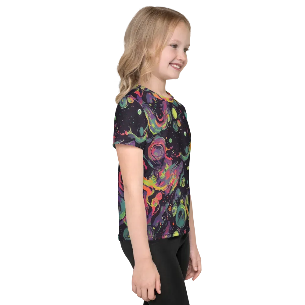 Psychedelic Drift on Kids Crew Neck T-Shirt — Right
