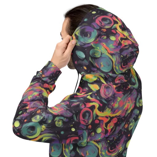 Psychedelic Drift on a Hoodie