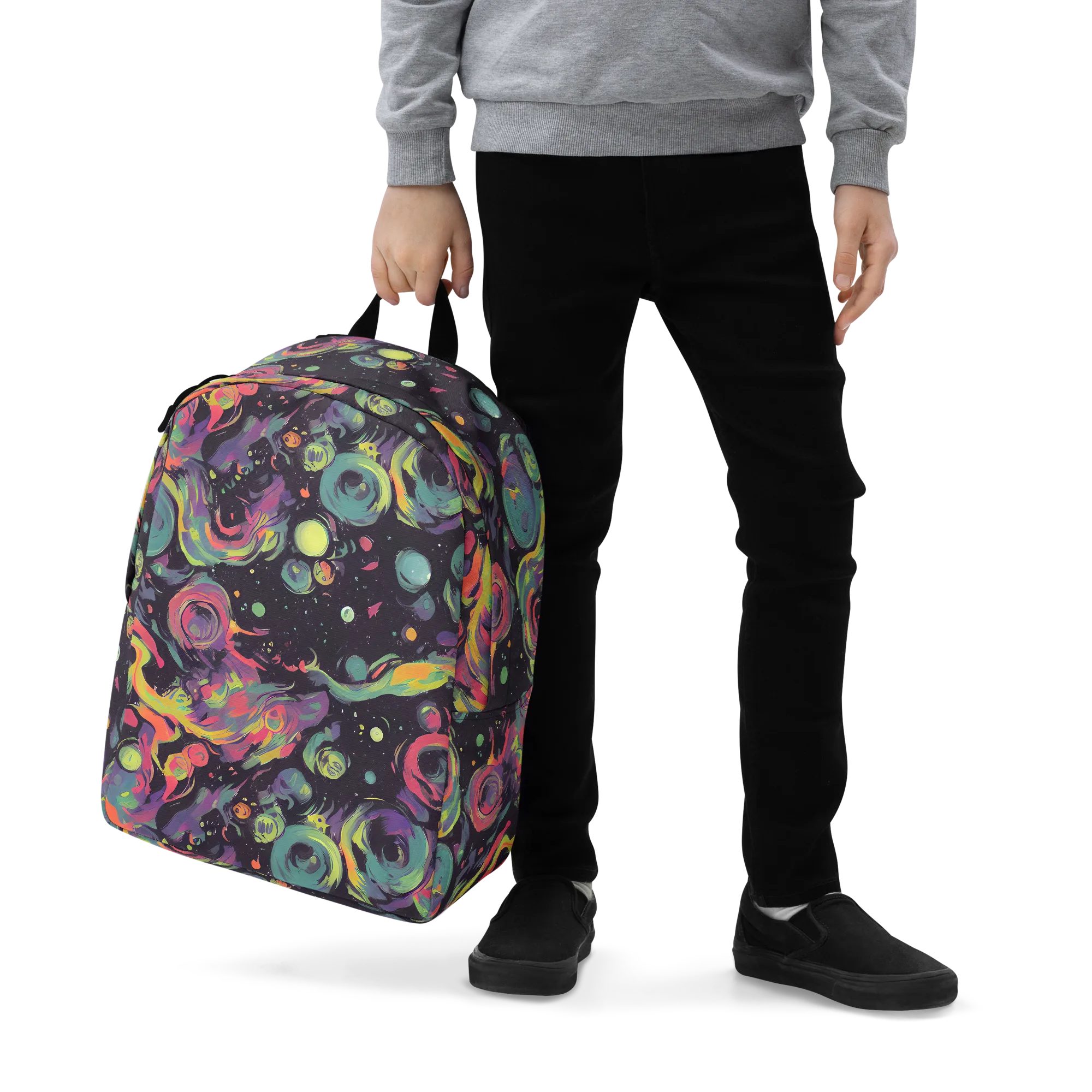 Psychedelic Drift on Minimalist Backpack — Zoomed-in