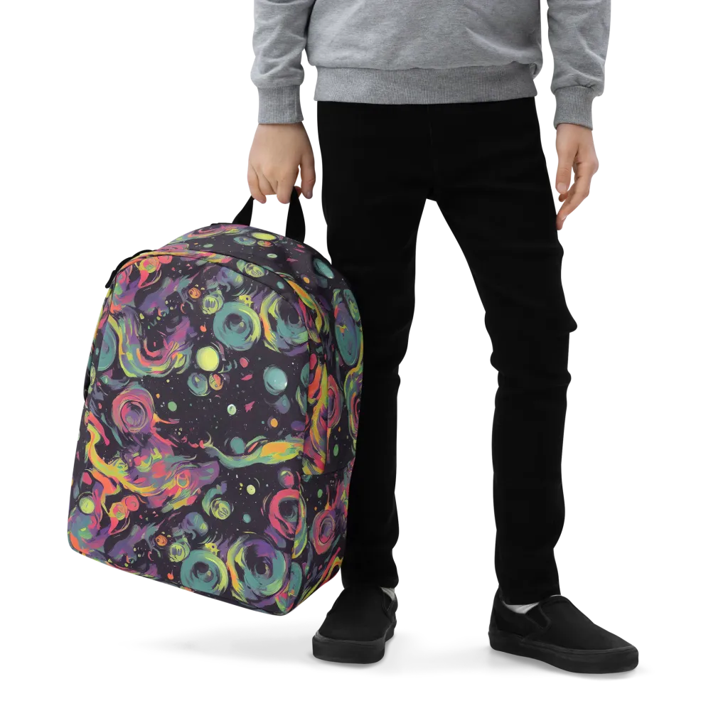 Psychedelic Drift on Minimalist Backpack — Zoomed-in