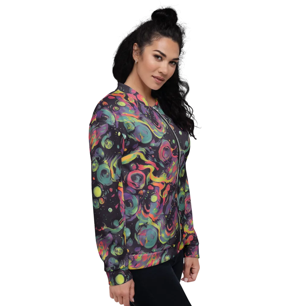 Psychedelic Drift on Bomber Jacket — Right