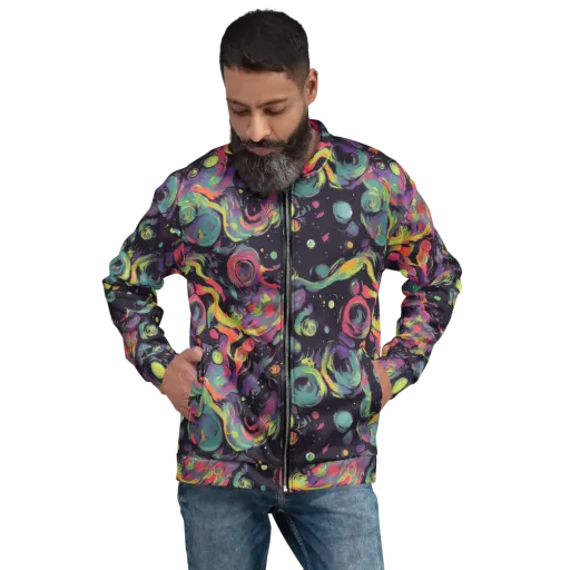 Psychedelic Drift on a Bomber Jacket