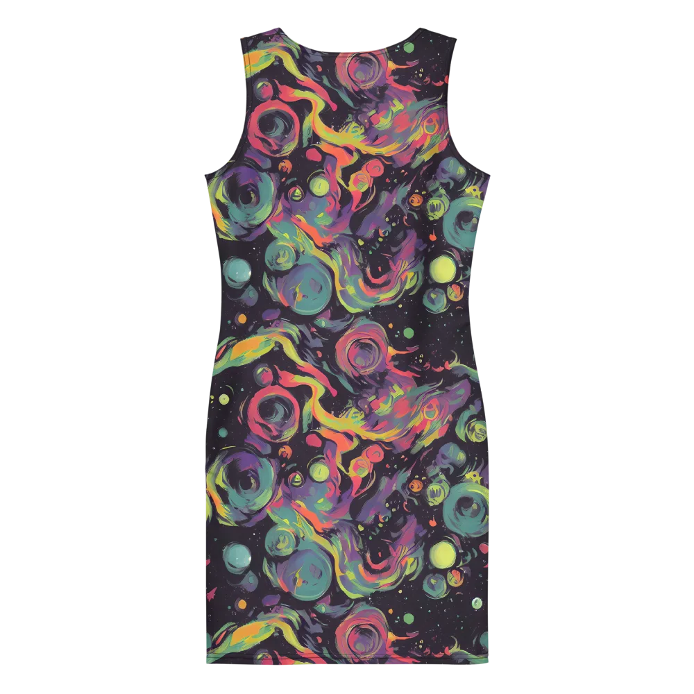 Psychedelic Drift on Bodycon Dress — Back