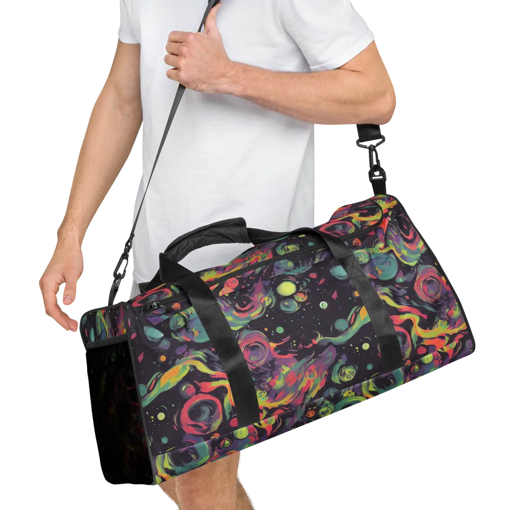 Psychedelic Drift on Duffle Bag — Right Front