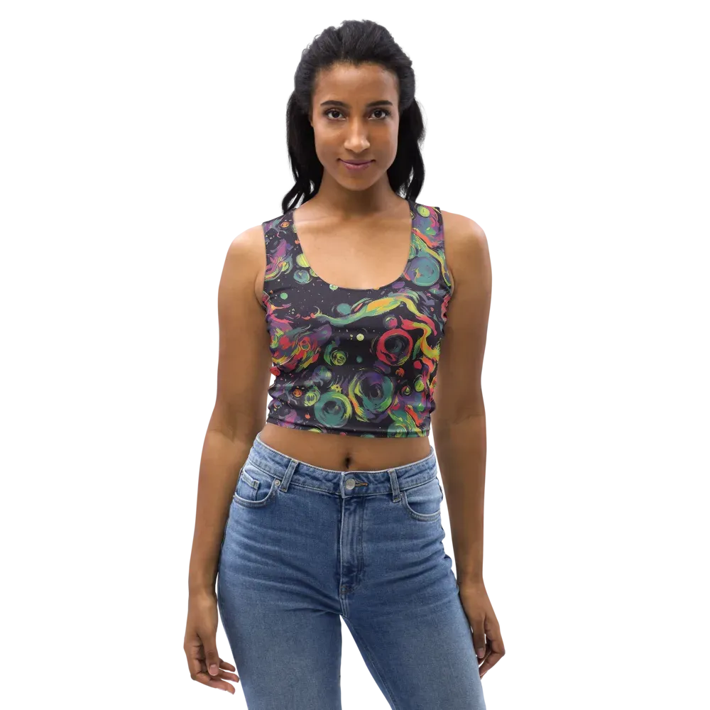 Psychedelic Drift on Crop Top — Front