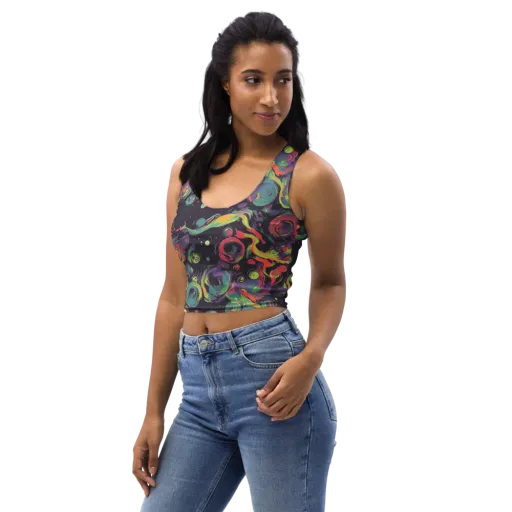 Psychedelic Drift on a Crop Top