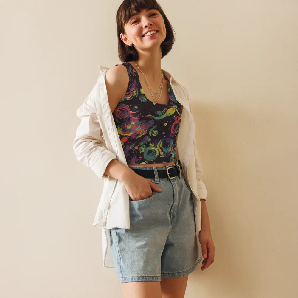 Psychedelic Drift on Crop Top — Front