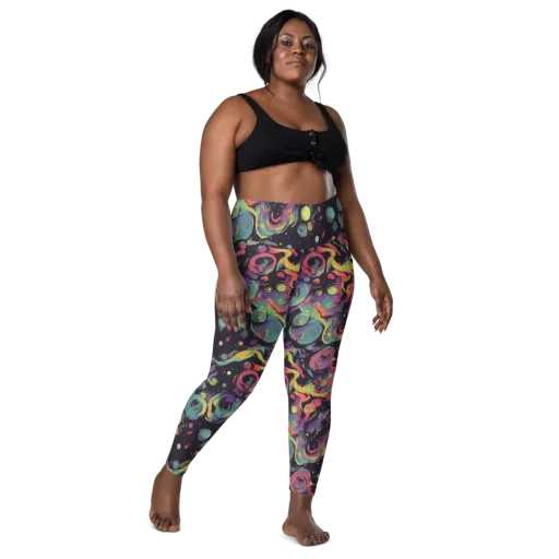 Psychedelic Drift on a Leggings with Pockets