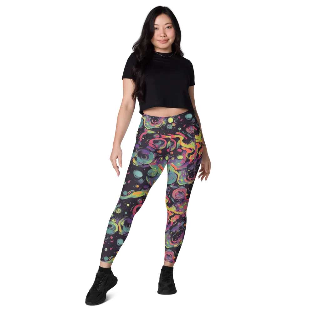 Psychedelic Drift on Leggings with Pockets — Front