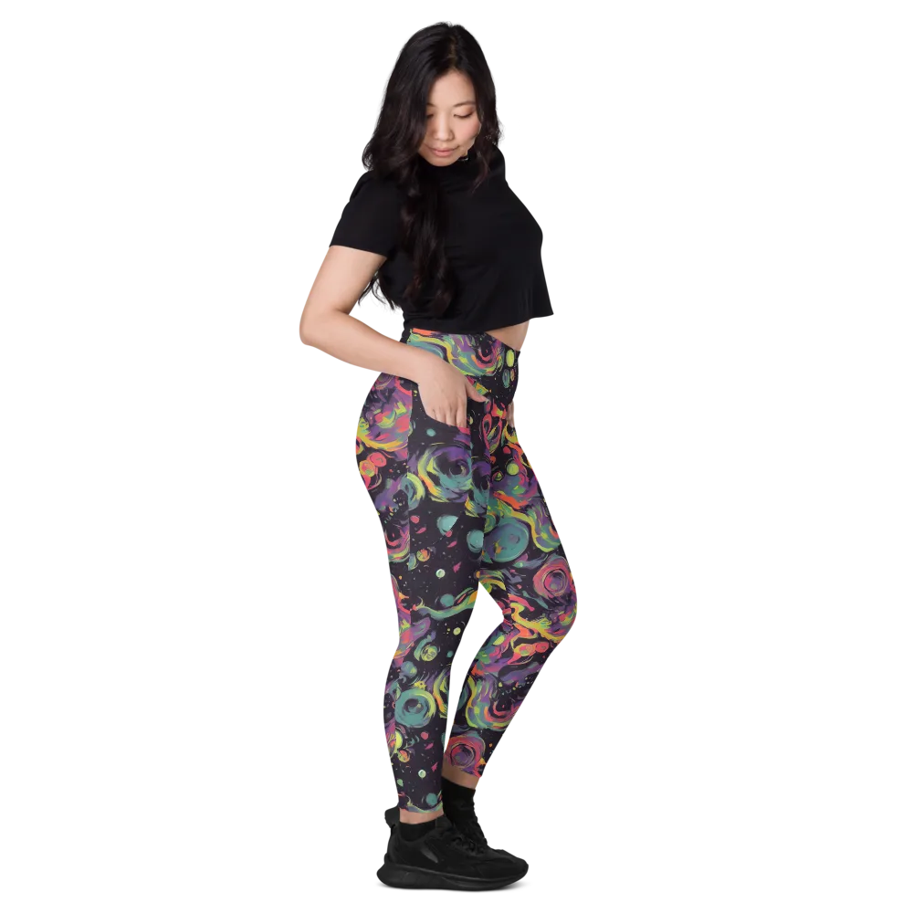 Psychedelic Drift on Leggings with Pockets — Right