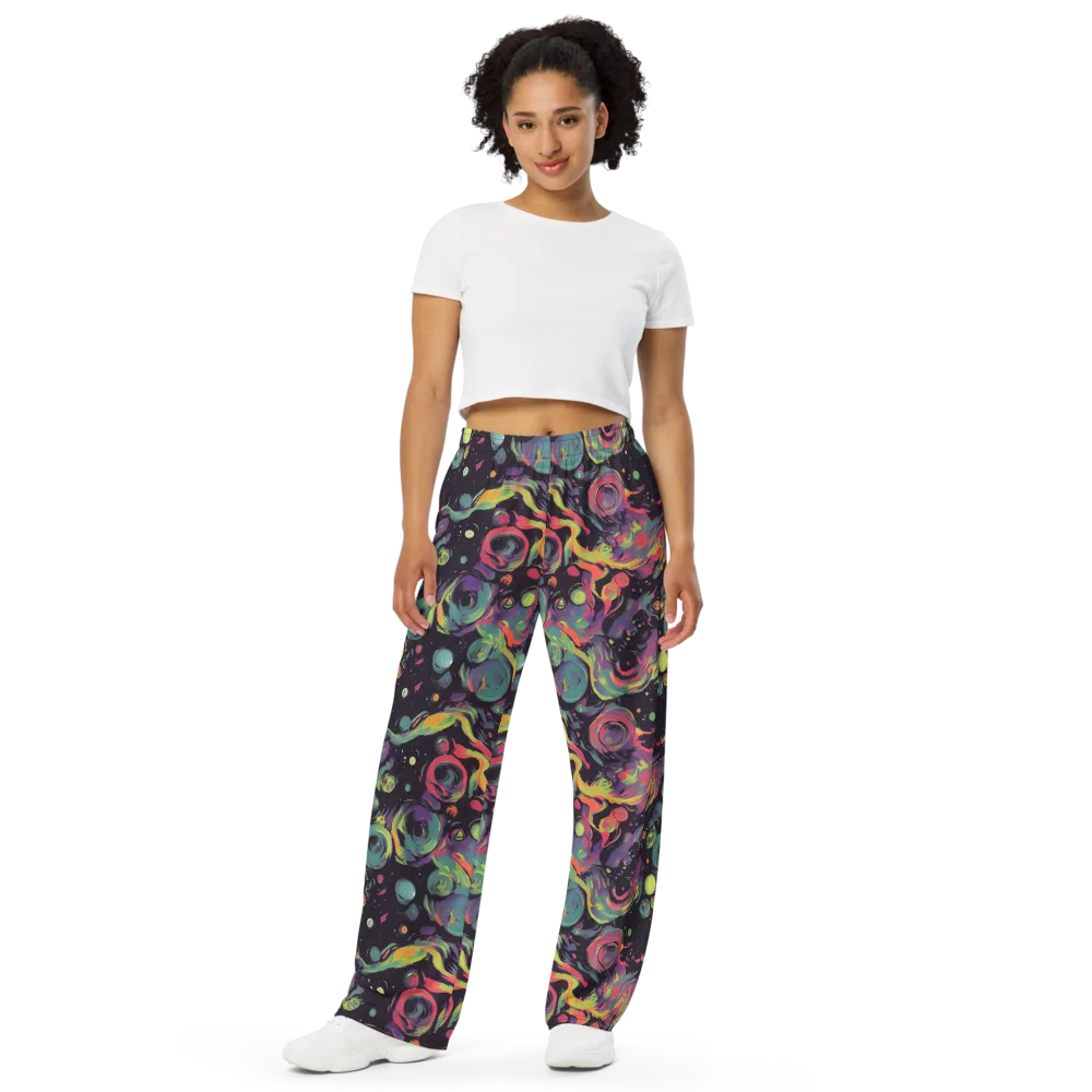 Psychedelic Drift on Wide-Leg Pants — Front