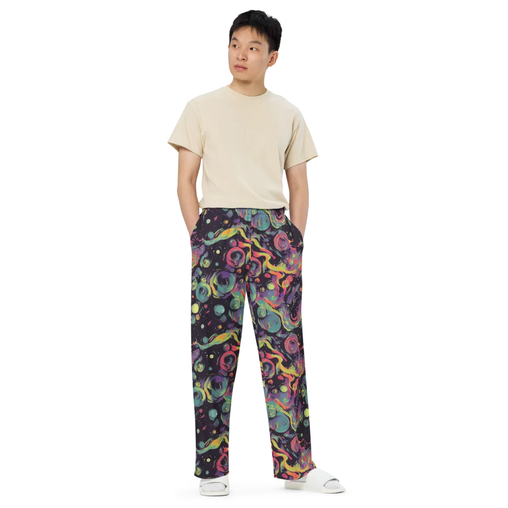 Psychedelic Drift on Wide-Leg Pants — Front