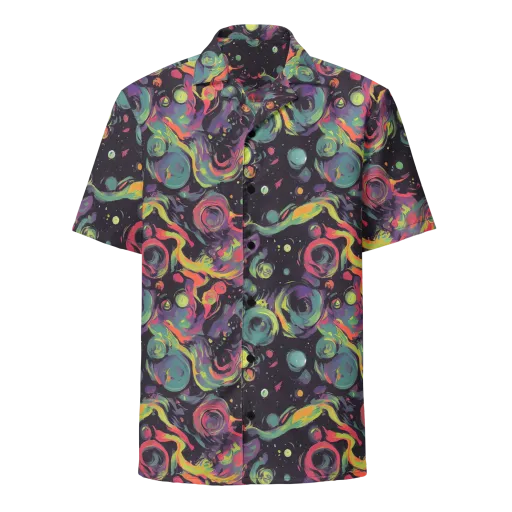 Psychedelic Drift on a Button Shirt