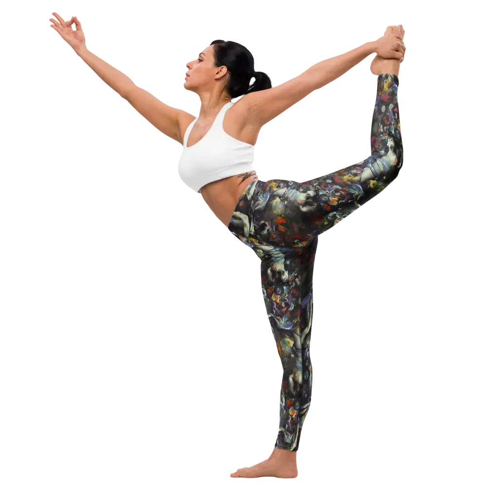 Dreamweaver's Canvas on Yoga Leggings — Left