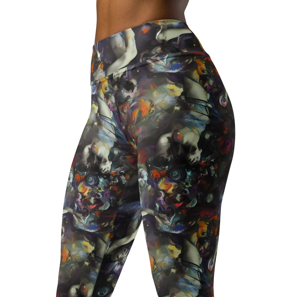 Dreamweaver's Canvas on Yoga Leggings — Left Front