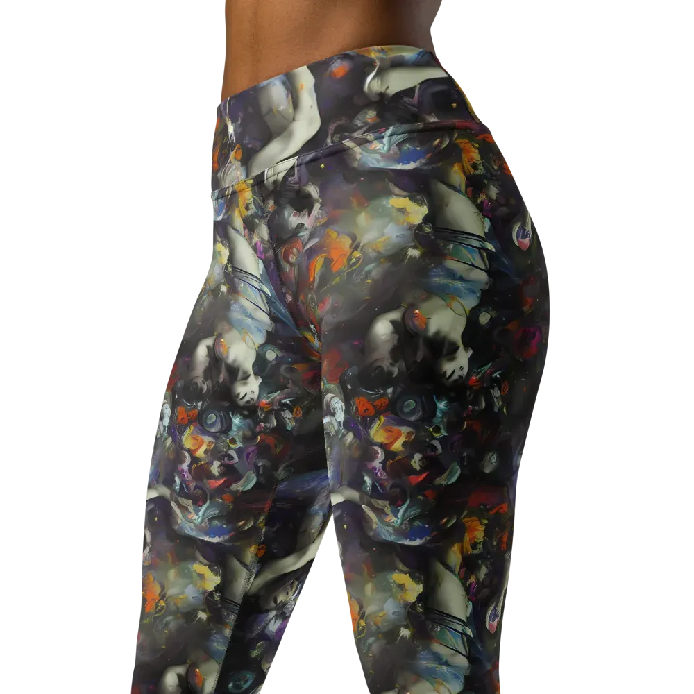 Dreamweaver's Canvas on Yoga Leggings — Left Front